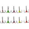 Nexbrill 10 ami da pesca a tre ganasce in acciaio inox per affondare esche con trapano simulato design multiangolo per la pesca 13,5 x 16,8 mm (12#)