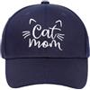 Generico Cappello Trucker Uomo - Cat Mom Cappellino da Baseball Ricamato Unisex Berretto Estivo Regolabile A Curva per Amanti Felini