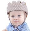 IULONEE Casco da Bambino Infantili Cappello di Testa di Cotone Cappello del Bambino Baby Helmet Regolabile di Sicurezza Casco Neonati (Neve Grigio)