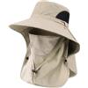 Generic Cappello da campeggio unisex da pesca Cappelli da pesca Casual Outdoor Mesh Cappello da pescatore Arrampicata Pesca a tesa larga Cappellini da sole a tesa larga Secchio Parasole Alpinismo