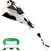 SGZIOO Aquilone Gigante 3D a Forma di Orca per Bambini e Adulti, Aquilone Bambini e Adulti con Cavo da 50 m Aquiloni Orca Ideale per Divertimento all'Aperto e Giochi in Famiglia (215 x 125 cm)