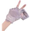 WEOKDFHA Guanti Da Palestra Guanti fitness antiurto resistenti all'usura antiscivolo for mezze dita da donna for ciclo di yoga con allenamento kettlebell(Pink,L)