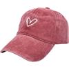 Generico Cappello Uomo Estivo - Berretto da Baseball Lavato Ricamato Visiera Parasole Femminile Curva Do Old Couple Cappello Sportivo Elegante