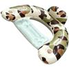 Generico Materassino Gonfiabile Piscina - 99x80cm Poltrona Galleggiante | Materasso Gonfiabile per Adulti con Porta Bicchiere & Poggiatesta in PVC, Sedile Acquatico Stabile a Forma di U con Stampa Leopardata