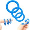 Aaobor Set da 3 anelli blu per l'allenamento della forza di presa, rinforzatori per le dita, attrezzi in silicone per l'allenamento delle mani