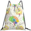Generic Poliestere Coulisse Borsa da Palestra It's Brain Science Sacca Sportivo Stampa Zaino da Viaggio per Spiaggia Yoga Festival 36X42Cm