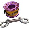 RNXRZANK Mulinello a Bobina da 49 Piedi con Bullone Terminale a Scatto per Attrezzatura di per Immersioni Subacquee Cave Wreck, Viola