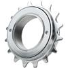 Generic Adatto per pignone BMX a 1 velocità 16T 18T 20T 22T 24T 34MM Ruota Libera per Bicicletta Singola (1 pz 16T Argento)