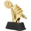 HAPINARY Premio Microfono in Resina per Concorso Canoro Design Creativo e Realistico, Decorazione Brillante per Sala e Competizioni di Karaoke Colore Casuale