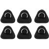 HUTSRAI 6 pezzi D-Ring Patch per barca gonfiabile Kayak Dinghy, D-Ring PVC Patch Stand-Up Paddleboard Canoa Rafting Nero