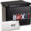 THERM BOX 19B - Contenitore termico da 19 litri, con 3 mattonelle refrigeranti in gel, dimensioni interne 33,5 x 23,5 x 27 cm, spessore della parete 3 cm, scatola isolante in polistirolo