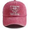 Generico Cappello Visiera Uomo - Cappellino da Baseball Ricamato Lavabile per Compleanno Uso Quotidiano Casual Unisex Stile Moderno