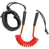 POXZSFX Guinzaglio per tavola da Surf di qualità, Corda arrotolata per Surf, Corda Elastica telescopica ad Resistenza per tavola da Paddle, Accessorio per, Blu, 30 cm-130 cm