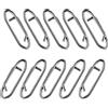 APGLSXY 50Pcs Clip di Alimentazione Connettori Da Pesca In Acciaio Inox Split Anelli per Esche A Cambio Veloce Attrezzatura Da Pesca A Prova Di Acqua Salata