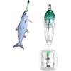 Generisch Saltwater Glow Squid Fishing Jig 8,5 cm 25 g - Esca per pesca intensa con luce a LED | Jig luminoso a ombrello | Esche da pesca notturna in mare profondo | Esca per pesca notturna in acciaio al