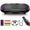IERAKOR Pedana Vibrante Dimagrante Vibration Plate con 200 Livelli, 9 Programmi, Bluetooth e 4 Bande, a Basso Rumore Fino a 200 kg per Circolazione Gambe, Ritenzione Idrica e Drenaggio Linfatico