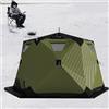 Generic Tenda da pesca sul ghiaccio per 6 - 10 persone, capanna invernale antivento con borsa per il trasporto, design portatile e resistente alle intemperie per uso esterno