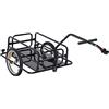 HOMCOM Carrello per Bicicletta Rimorchio Cargo Bici Trasporto di Oggetti Pieghevole Portata 36kg 156x72x82cm