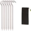 APGLSXY Palo per tenda da campeggio in lega di alluminio da 18 cm, picchetto per tenda resistente, picchetti per tenda a prova di vento, allungati, chiodi a terra