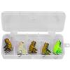 Baxnore Set di 5 esche per pesci con esca per cavalletta da cricket con triplo affilato, attrezzatura da pesca per pescatori d'acqua dolce e salata, azione realistica durevole