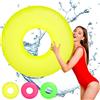 POPOYU Anello da nuoto per adulti, 91 cm, colore giallo, anello gonfiabile, per piscina, per feste in piscina, in spiaggia