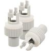 DOITOOL 3 Pezzi Adattatore per Valvola Aria per Gommoni e Canoe in PVC Bianco, Portatile Gonfiaggio Rapido, Accessorio per Kayak e Barche Gonfiabili