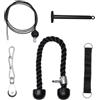 CLISPEED Set di Corde per Tricipiti Puleggia in Metallo, Facile da Assemblare e Installare, Attrezzatura Portatile per Allenamento Braccia e Fitness a Casa