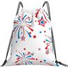 Generic Poliestere Coulisse Tasche Festive Fireworks Display Sacca Sportiva Palestra con Coulisse Zaino Scuola per Adulto Vacanze Donna 36X42Cm