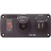 Blue Sea Systems 4363 Pannelli accessori resistenti all'acqua, Interruttore automatico 15A, Presa 12V, Caricatore USB doppio 2.1A