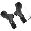 AMUSLESUR Impugnature per Manubrio Bici in Pa Nylon Nero Assorbimento degli Urti e Miglioramento della Sicurezza, 1 Paio di Manopole per Mountain Bike per Ciclismo Outdoor