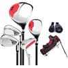 RiToEasysports Set mazze da golf per bambini, completo putter ibrido in ferro con 5 club e copricapo per ragazzi e ragazze (dai 6 agli 8 anni)