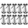 APGLSXY 10Pcs Deck Planks Board Tenda Pali Ancore Ancore A Molla Ancore Fishbone Deck Piolo Fishbone Guyline Regolatore Cavo Regolabile Peg Tenda Portatile Anticorrosione