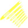 SILENRADAWN Navette per Riparazione Rete da Pesca Strumenti Multiuso Set 7 Pezzi in Plastica Giallo per Tessitura e Riparazione Reti da Pesca e Reti Ombreggianti