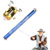 Lnhgh Basta di pesca telescopica, canne da pesca e bobine COMBO | telescopico asta tascabile | Attrezzatura da traina pieghevole, combinazione di pole e bobina per il Ringraziamento, Natale, bambini,