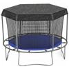 Monwssoe Accessori per Trampolino, Copertura per Trampolino Protezione Solare Ombra Rete Blocca Luci e Detriti, Installazione Facile - 10 Piedi, Adatto a 8 Pali