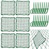 GliCraft Kit di riparazione universale per rete sportiva con 100 fascette da 20,3 x 20,3 cm, rete di nylon per porta da golf, toppa di ricambio per gabbie da baseball, battuta, hockey, calcio (verde)