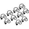 PATIKIL Pesca Amo Custode, 10pz Plastica Pesce Esca Esca Supporto Accessori con 2 Dimensioni Gomma orings per Pesca Canna Asta, Nero