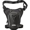 Eulihent Marsupio da Gamba Moto Impermeabile Tattico Borsa Cosciale Multifunzionale per Uomo Donna con Tasca Regolabile per Ciclismo Escursionismo Campeggio e Sport (Nero)(Version B)