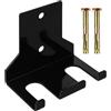 Yardwe Supporto da Parete Facile da Montare in Acciaio Nero per Bilanciere con Viti, Rastrelliera per Palestra Domestica per Attrezzature Fitness Indoor