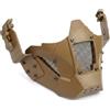 Generic Fascia Casco Softair a Rete Mezzo Viso, Visiera Occhialini Leggera 200g for Paintball Sport Gara Wargame Outdoor(Brown)