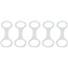 Kivivaka 5 clip in silicone per maschera da snorkeling, cinghie elastiche per maschera subacquea per tubo di respirazione da 27 mm, rosa (bianco)