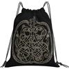 Generic Unisex Coulisse Borsa da Palestra Ancient Decorative Dragon Style Borsa Palestra Scuola con Coulisse Zaino da Viaggio per Spiaggia All'Aperto Donna 36X42Cm