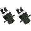 SagaSave 2 adattatori per tubo pompa SUP, sostituzione nera della valvola dell'aria del PVC di 5.3x2.3cm