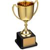 TOMETURE Coppa in Plastica Color Oro Base Quadrata Leggera, Premio per Giochi Sportivi e Premiazioni in Casa Facile da Trasportare e Riconoscere Risultati