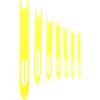 SOLUSTRE Navette per Riparazione Reti da Pesca Kit Strumenti per Riparare Rete da Pesca 7 Pezzi Set in Plastica Giallo e Rete Ombreggiante e Lavoro a Maglia