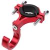 HAPINARY Gancio per Casco Scooter Elettrico in Lega Rossa, Installazione senza Foratura, Gancio Multifunzione per Bici Elettrica e Monopattino