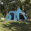 PUGYNBK Tenda tepee per 5 persone con tetto, blu, 545 x 450 x 295 cm