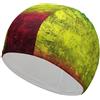 Oudrspo Rosso Giallo Verde Bandiera Rasta Comoda cuffia da nuoto per donna e uomo Cappello da nuoto classico per capelli lunghi e corti