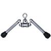 Jinhxofs Maniglia Lat Machine Finitura Argento Maniglia Cavo Palestra Presa Antiscivolo Barra Pulley , Barra Per Tricipiti 44CM