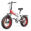 ZAZAWORK E-Bike Pieghevole 250W, 48V 20AH, Mountain Bike Autonomia ausiliaria di 110KM, con Doppia Sospensione e 7 Velocità, Bici Elettrica Uomo Donna per Città e Fuoristrada (Arancione Nera)